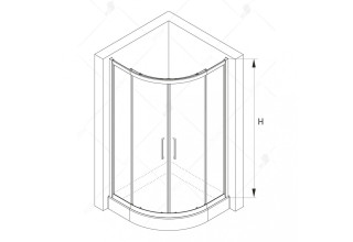Душевой уголок RGW CL-48B (CL-14B + Z-24B) 32094800-14