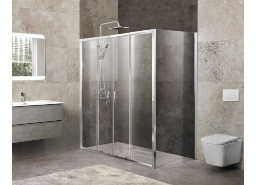 Душевой уголок BelBagno UNIQUE-AH-21-150/180-80-C-Cr