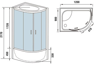 Душевая кабина WeltWasser WW500 HALLE 1204 L