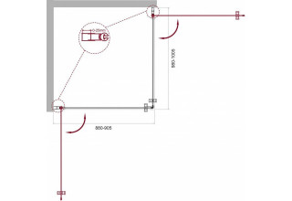 Душевой уголок BelBagno ETNA-AH-2-90/100-C-Cr