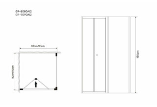 Душевой уголок Grossman GR-9090 Alba2 90х90х190