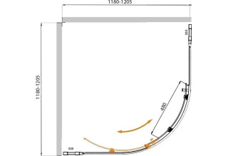 Душевой уголок Cezares MOLVENO-R-11-90+30-P-Cr