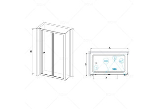 Душевой уголок RGW CL-31 (CL-21 + Z-12) 04093100-51