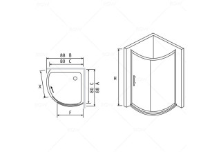Душевой уголок RGW PA-56 + поддон и сифон в подарок 06085688-11K
