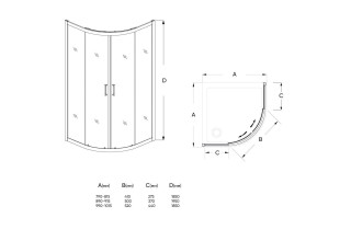 Душевой уголок Veconi Rovigo 80x80x185 стекло рифленое профиль хром RV01-80PL-02-19C1