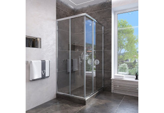 Душевой уголок Veconi Rovigo 90x90x185 стекло прозрачное профиль хром RV113-90-01-C4 Душевой уголок Veconi Rovigo 90x90x185 стекло прозрачное профиль хром RV113-90-01-C4