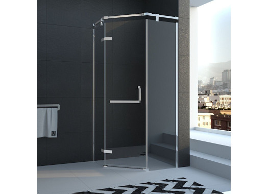 Душевой уголок Veconi Rovigo 90х90х195 стекло прозрачное профиль хром  RV38-90T-01-19C1
