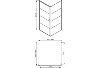 Душевой уголок BRAVAT BLACK LINE BS090.2115B