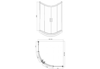 Душевой уголок BRAVAT Stream BS090.1203S