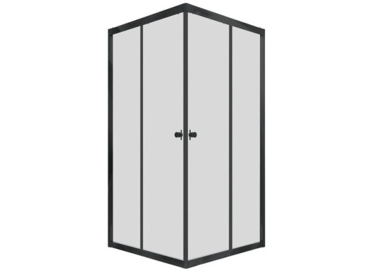 Душевой уголок Тритон Вента Блэк А1 80x80 стекла прозрачные / профиль черный / без поддона