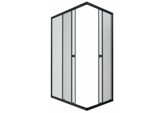 Душевой уголок Тритон Вента Блэк А1 100x80 стекла прозрачные / профиль черный / без поддона